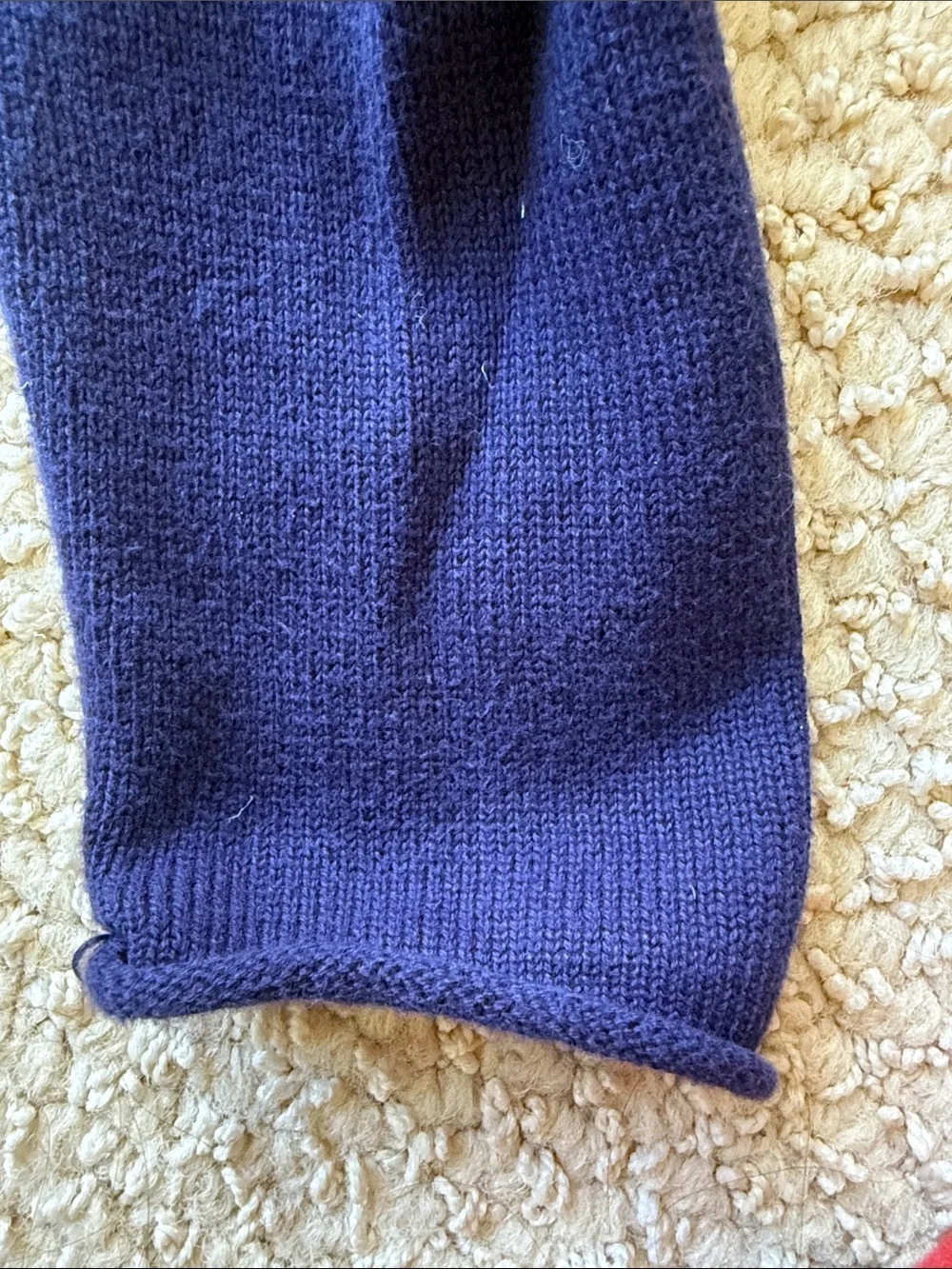 J. Crew Navy Textured Knit Raglan Sweater - Women's size XS